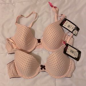 Pink Polka Dot Bras